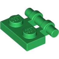 Lego destička 1x2 s tyčinkou (držákem), zelená (254028, 4125283, 4140594, 4176649, 4519974, 4542391)